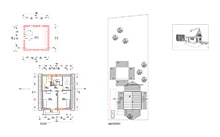 Grundrisszeichnung Obergeschoss Lageplan energetischen Sanierung Einfamilienhaus Nebengebäude
